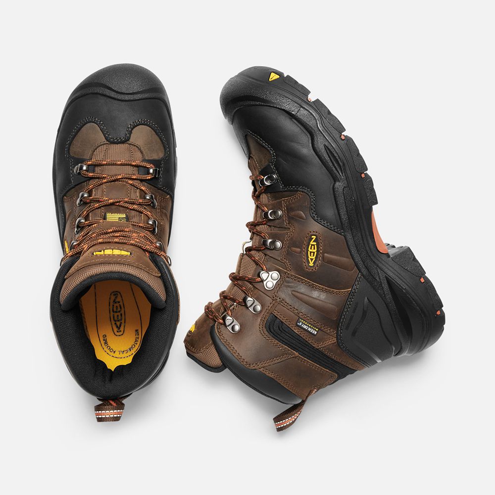 Keen Arbetskängor Herr Bruna/Svarta - Coburg 6\" Waterproof (Steel Toe) - 184237GKH